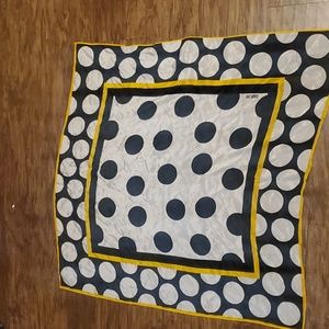 Bill Blass Vintage Silk Scarf black/yellow/white